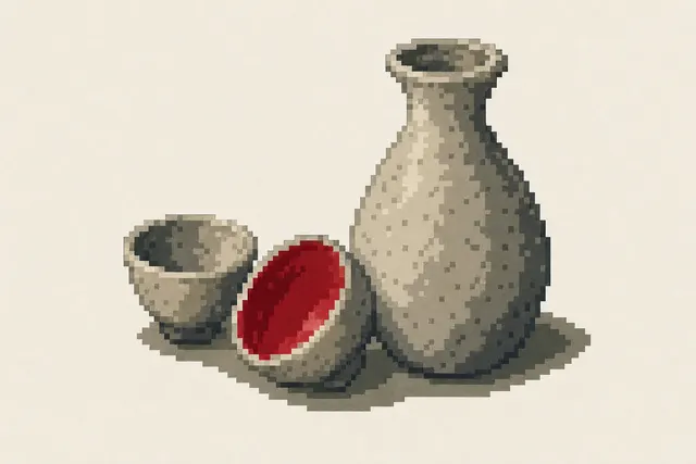 徳利と盃の絵